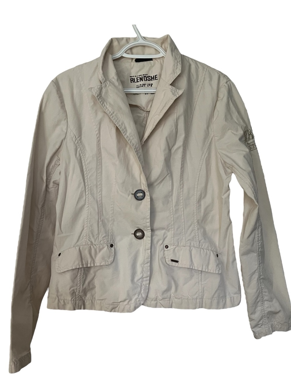 Cream Lightweight Women's Blazer Jacket